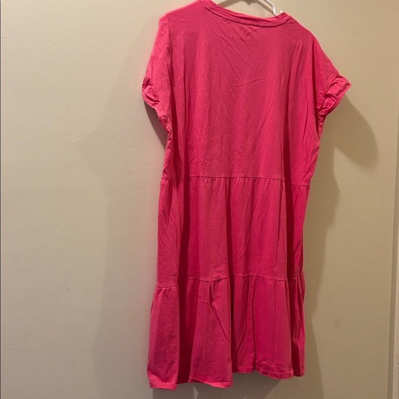 J. Crew Vibrant Pink Dress - women’s XL - 100% cotton - tiered - Picture 5 of 5